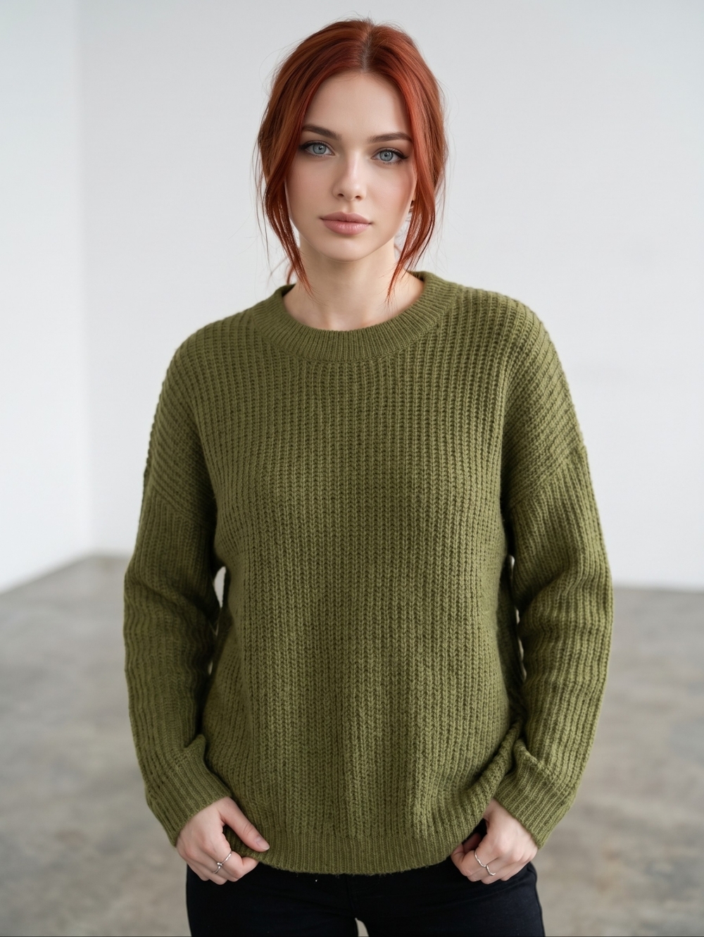 Madewell Olive Green Ribbed Sweater NWT Size S Alpaca Blend Cozy Minimalist